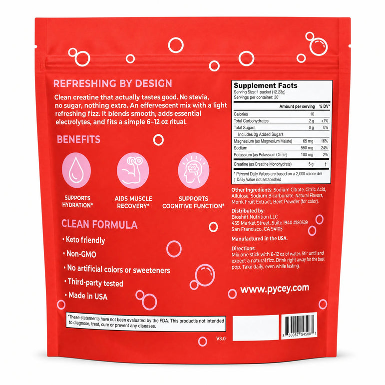 PyCey Creatine Strawberry Lemonade 30 Pack