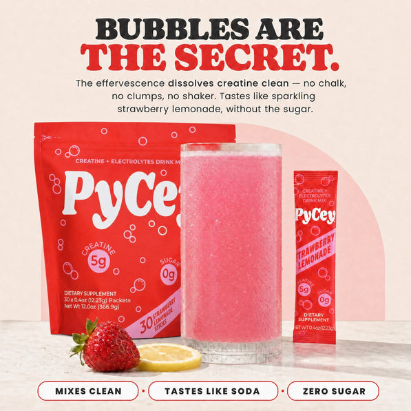 PyCey Creatine Strawberry Lemonade 30 Pack